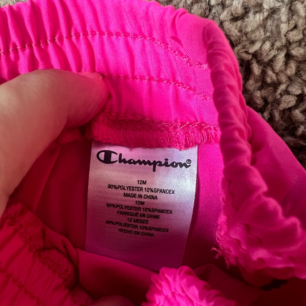 Champion Baby Athletic Shorts 12M Pink Sport Shorts Toddler - Picture 2 of 2